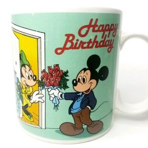 Mickey Mouse Coffee Mug Minnie Happy Birthday